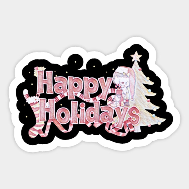 HAPPY HOLIDAYS Sticker by MACIBETTA